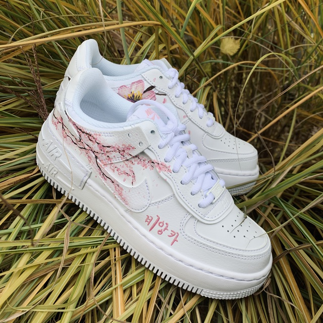 nike cherry blossom air force 1
