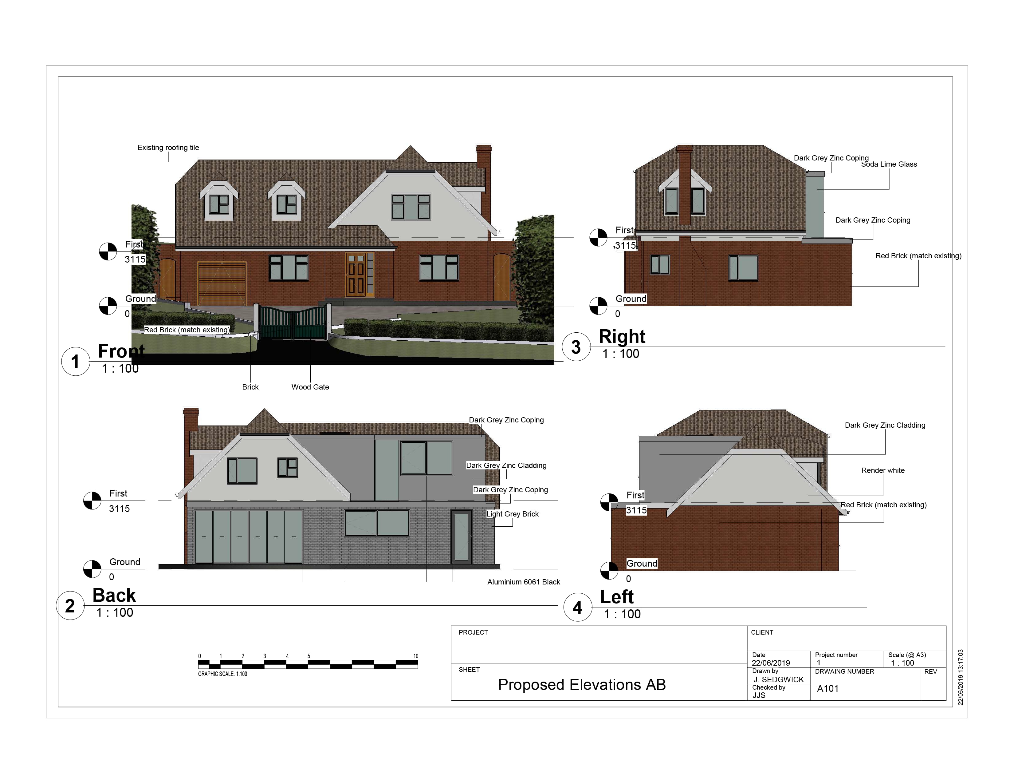 DELL COTTAGE-Elevations Proposed A101