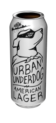 A Can of Urban Chestnut Underdog American Lager