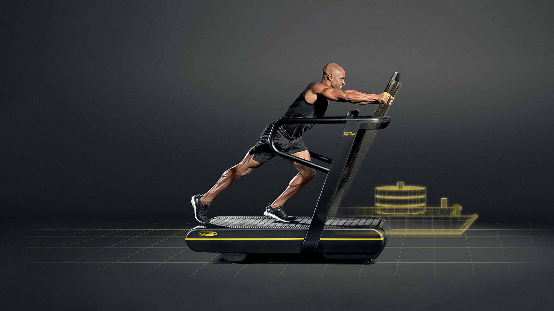 La cinta de correr de Technogym para correr y entrenar la fuerza