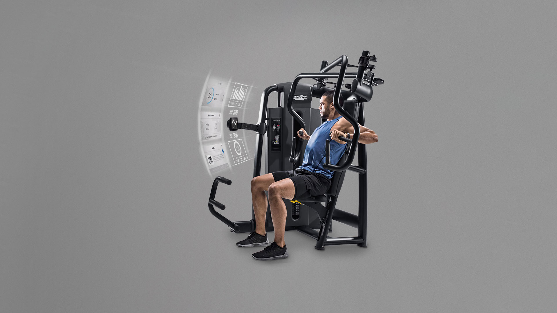 Gym machine for hamstrings & quadriceps: Technogym Dual Leg Curl