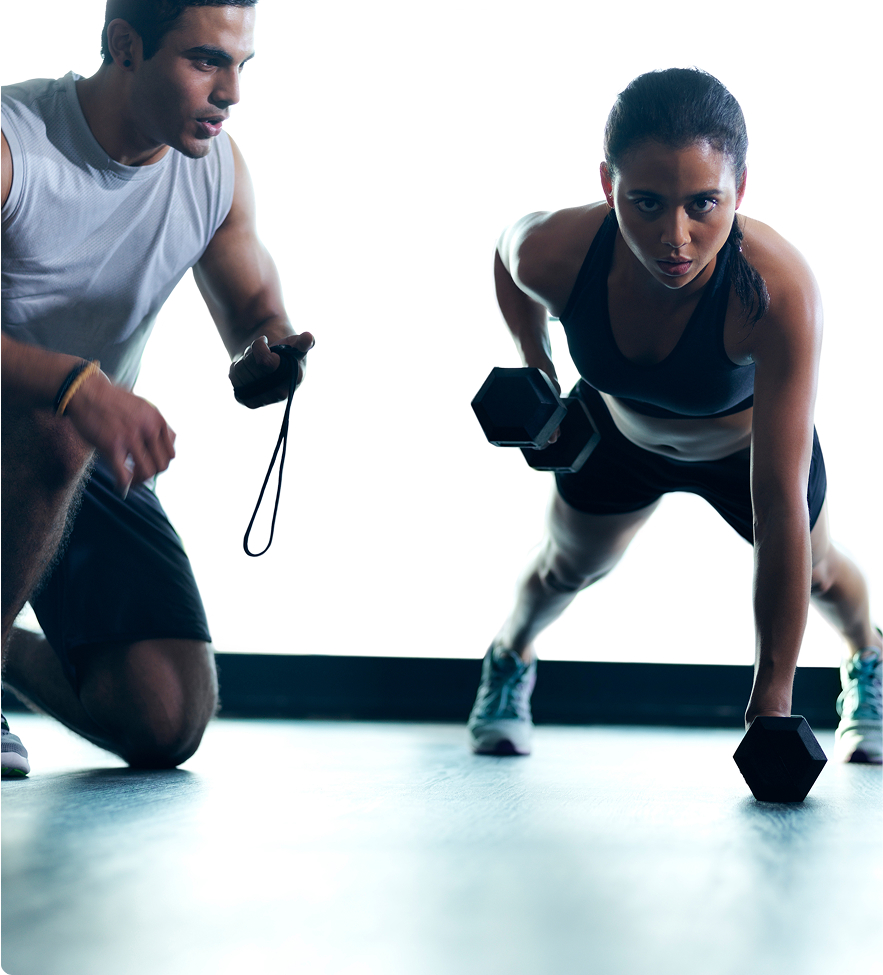 man-woman-training