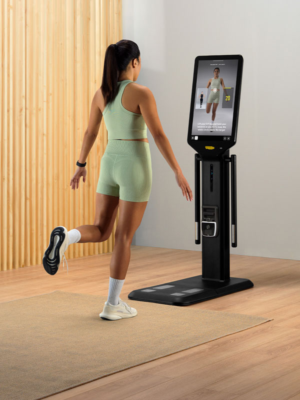 Person doing the Technogym Checkup balance test
