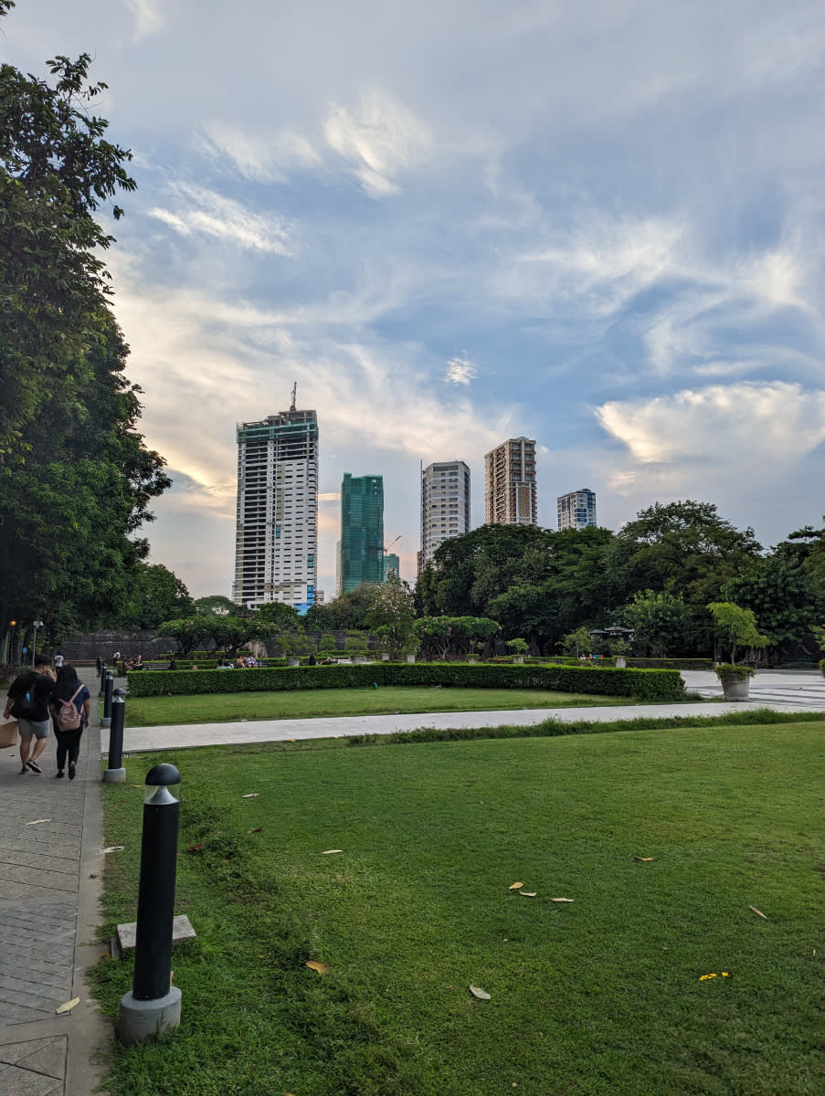 Pohled přes fort Santiago