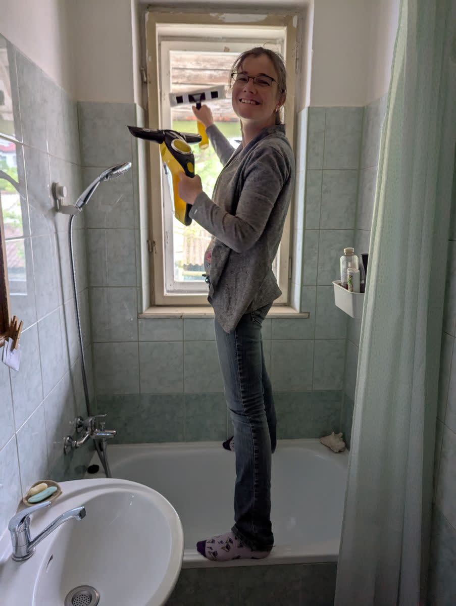 Mytí oken poprvé a...