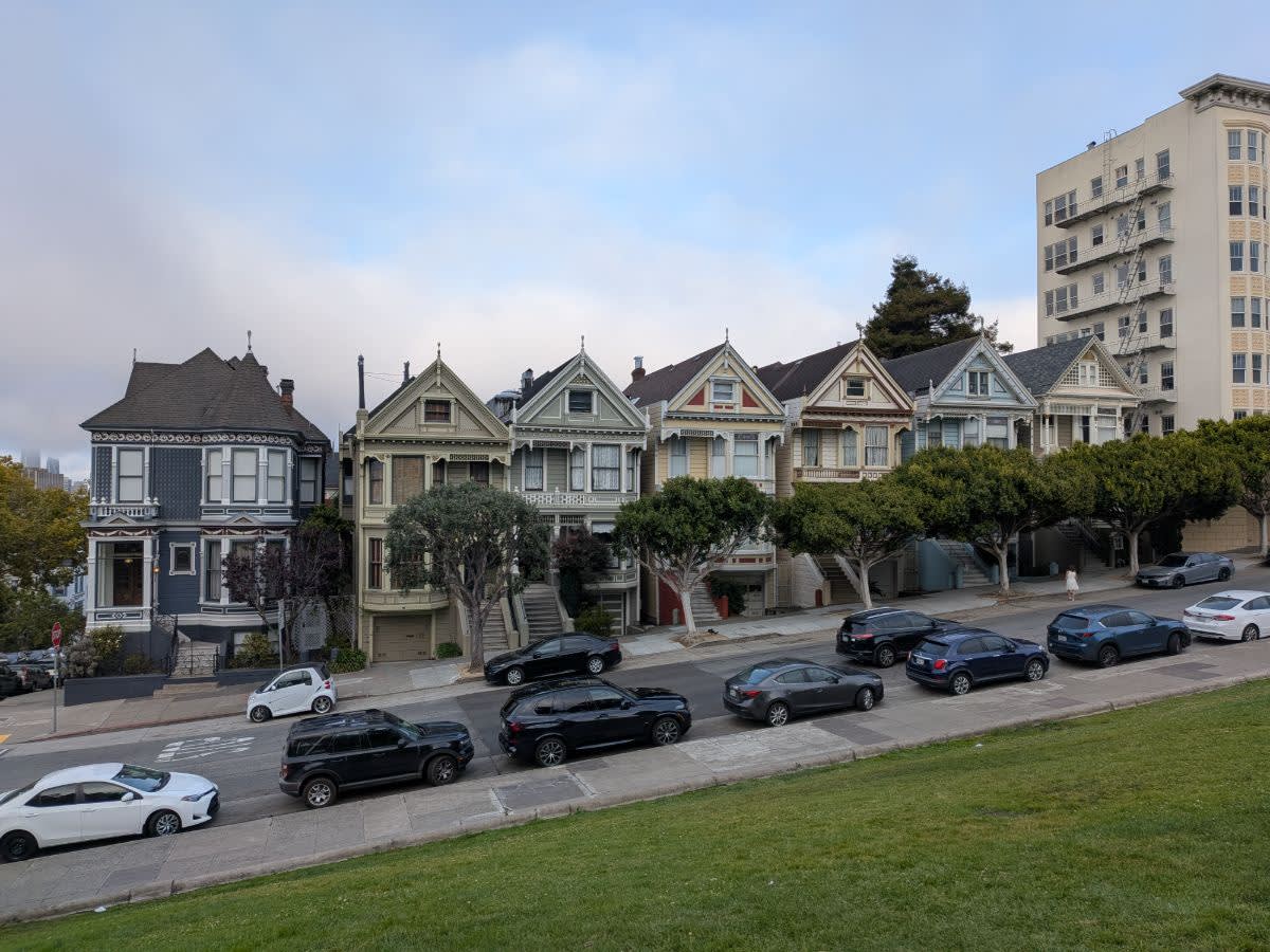 Pastelové domky Painted ladies