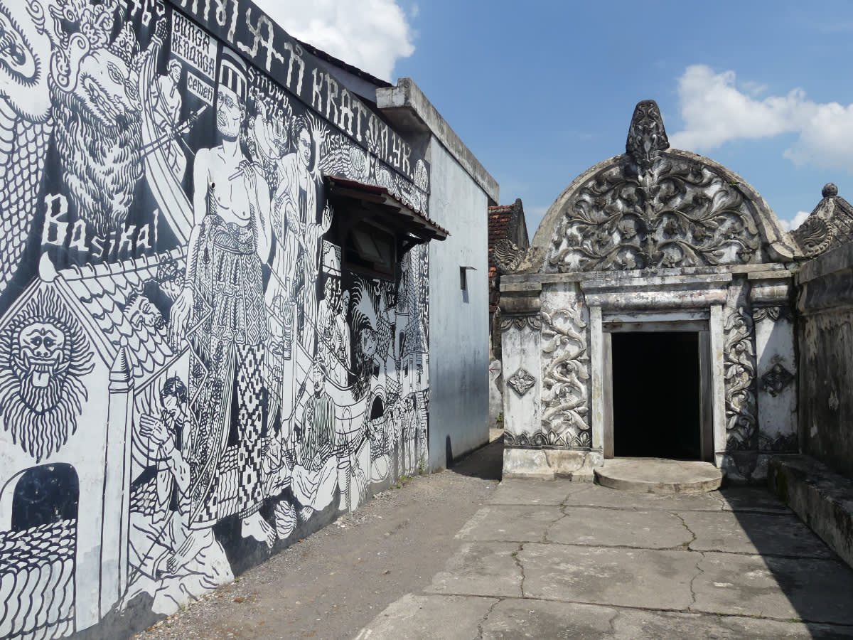 Kombinace moderního streetartu a historie