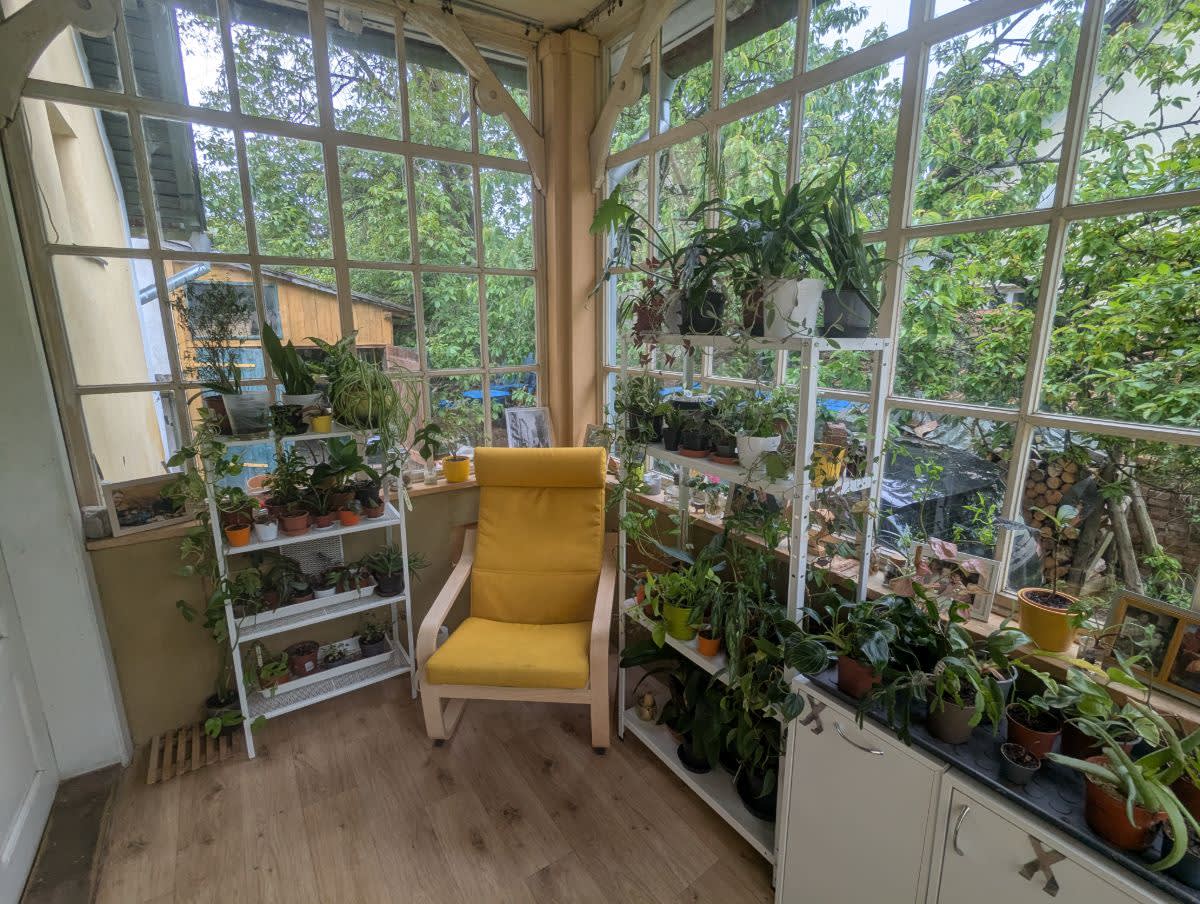 Veranda v létě