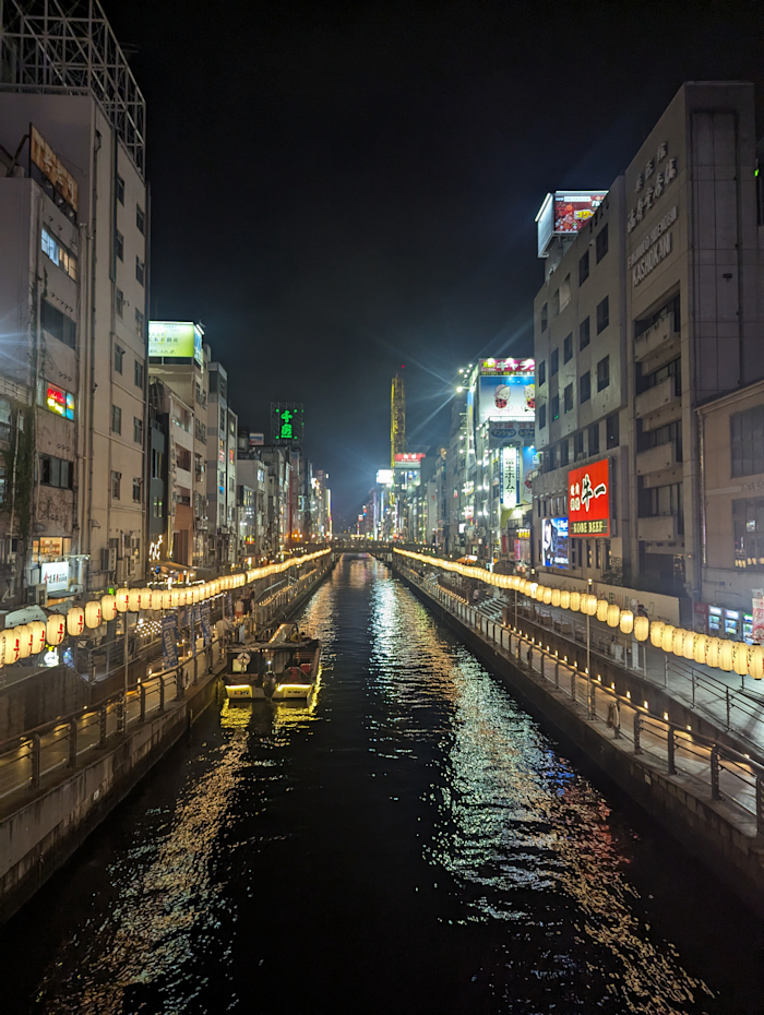 Řeka Dotonbori Řeka Dotonbori