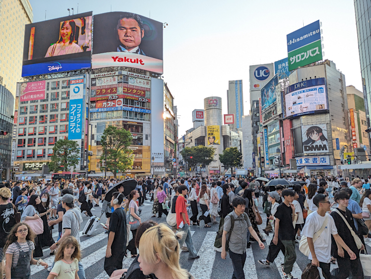 Shibuya v plném proudu