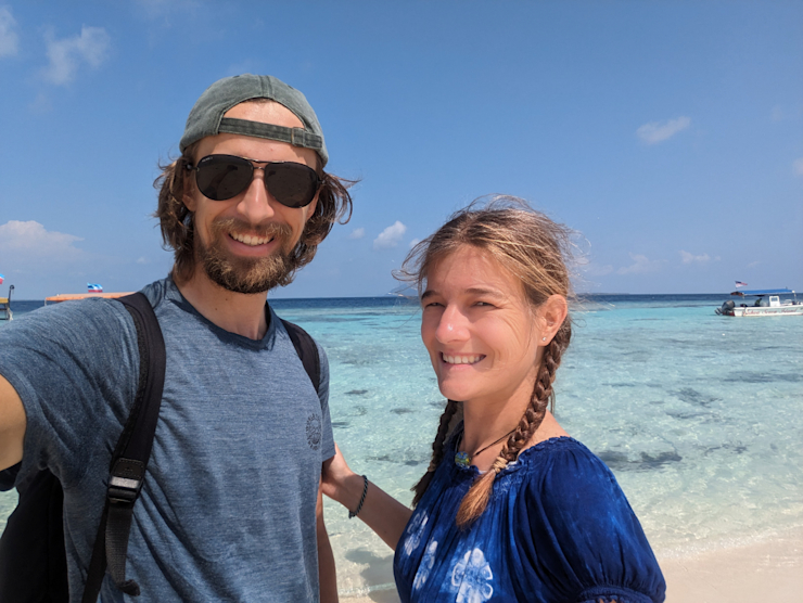 Na pláži ostrova Timba Timba Na pláži ostrova Timba Timba