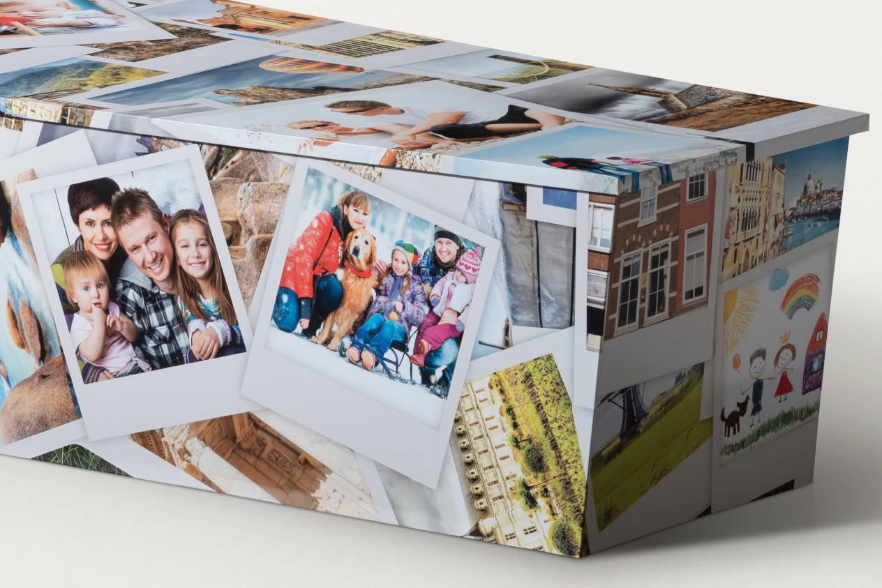 Bespoke coffin with images