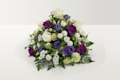 White and purple floral display