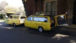 Only Fools and Horses themed hearse and funeral