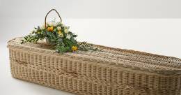 Country Basket on a coffin