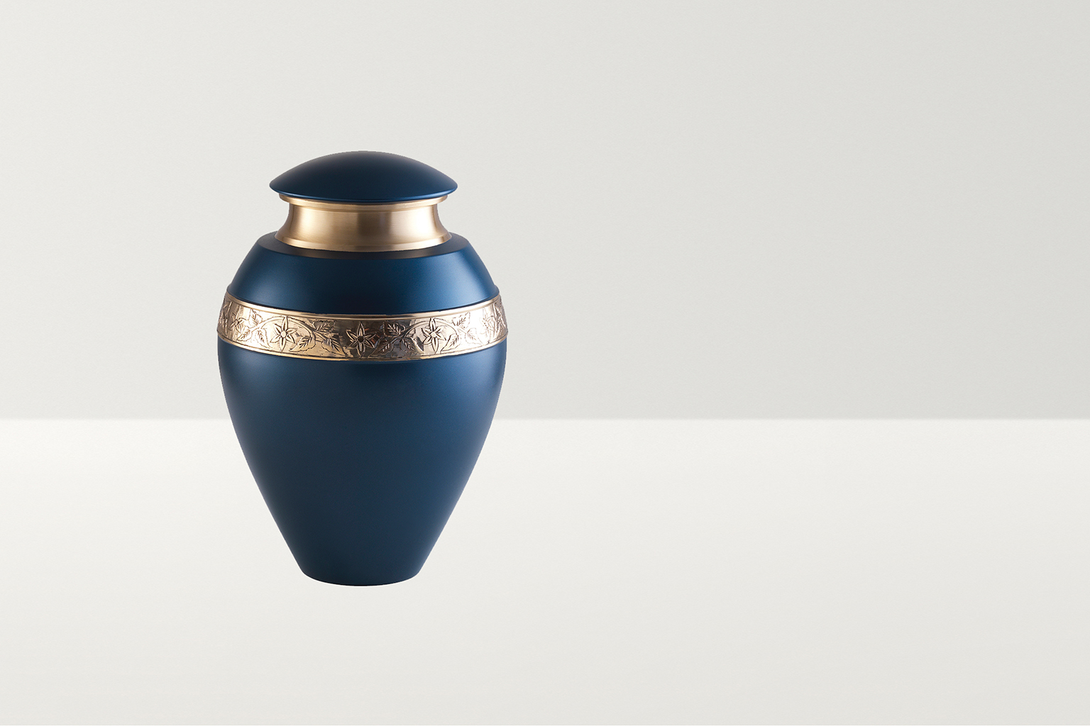 Brass Leaf Urn - Image 1