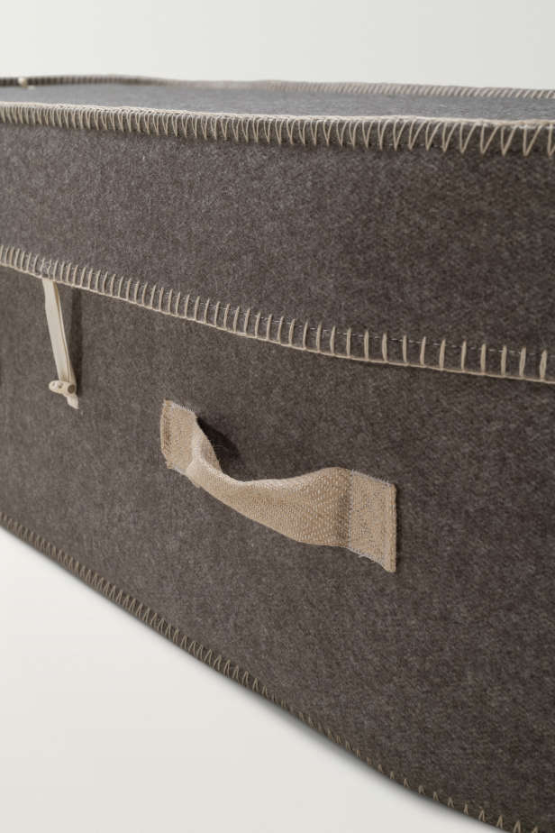 Detailed image of side of British Wool Coffin
