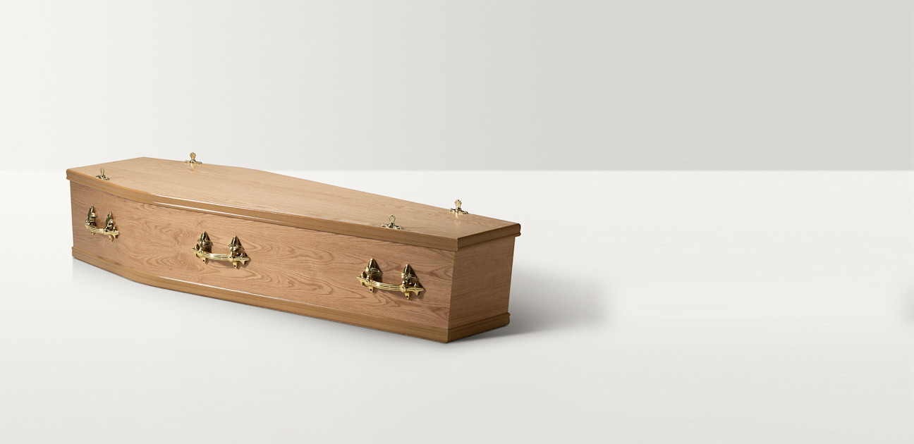 Traditional Oak Coffin Coop Funeralcare