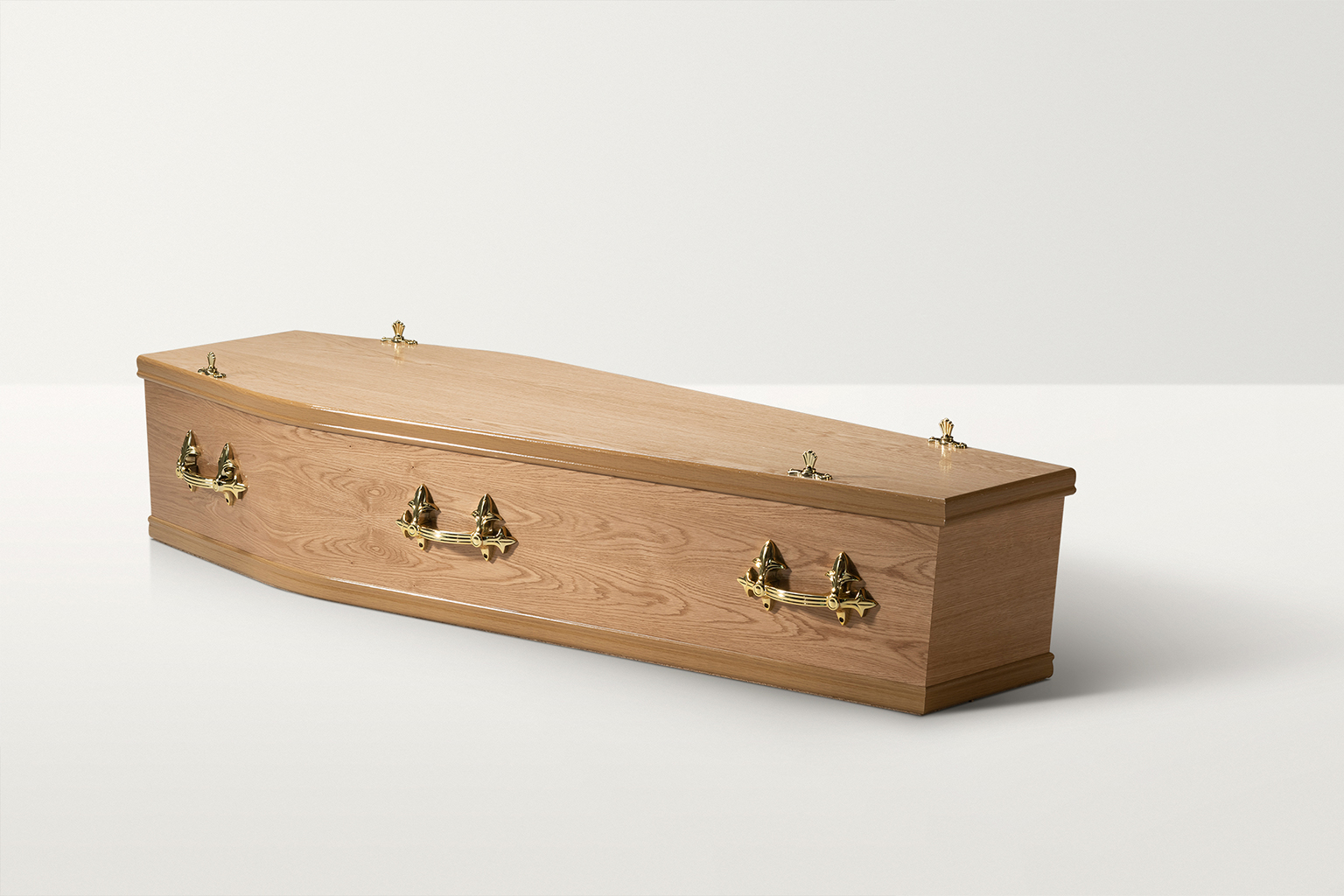 Traditional Oak Coffin - Image 1