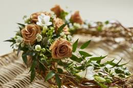 Detailed image of Willow and Rose Wreath