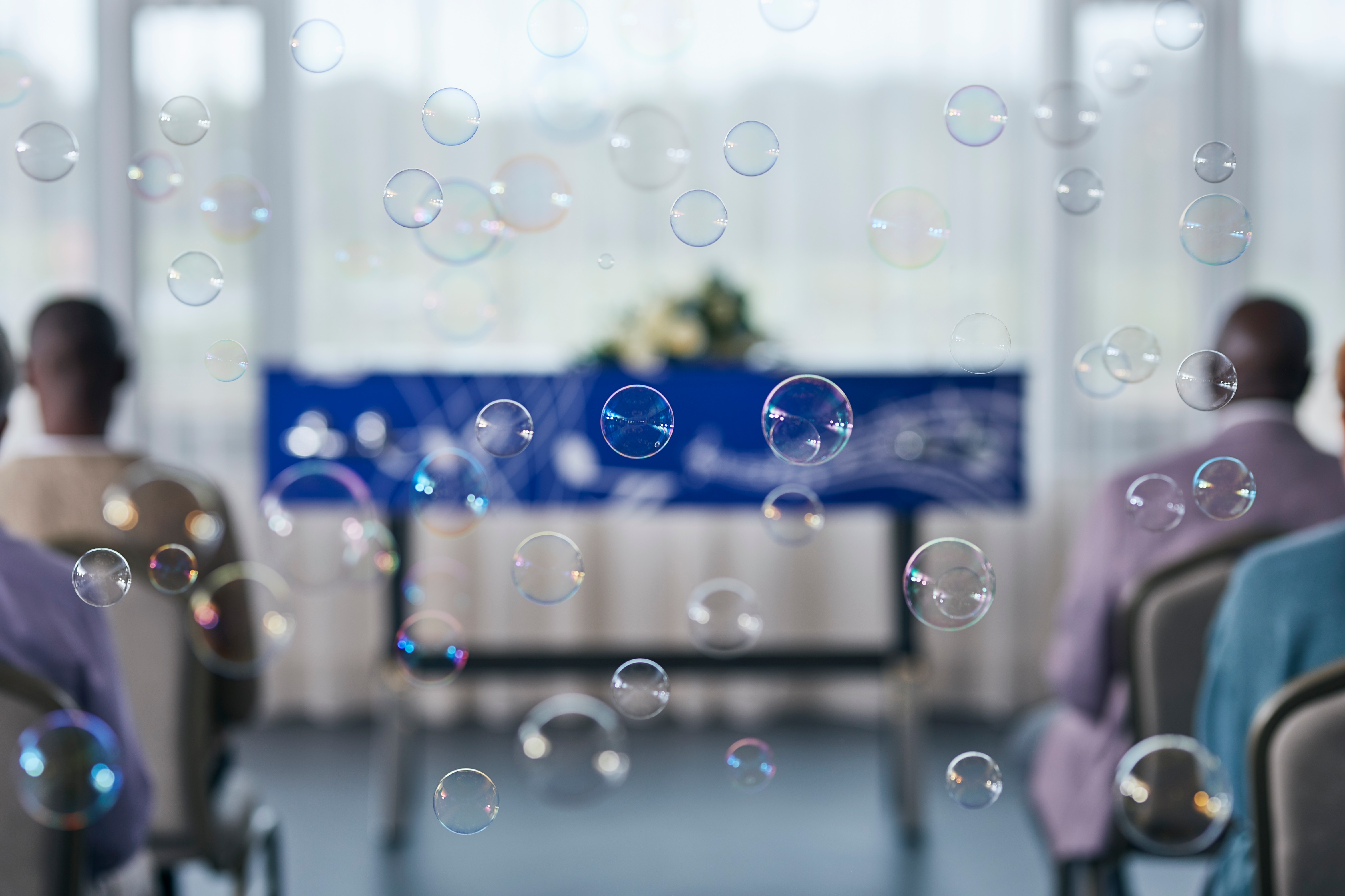 Unique coffin with bubbles