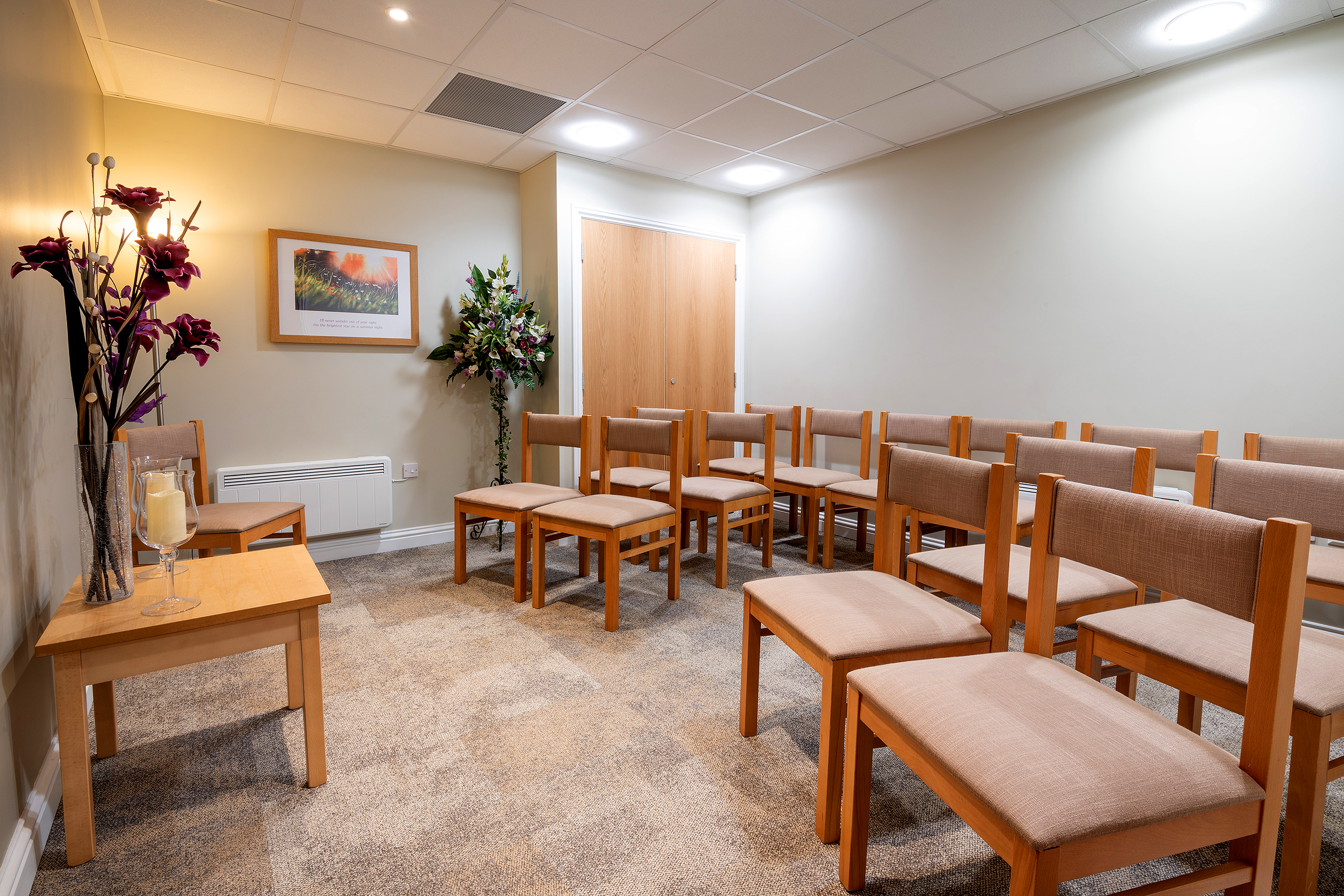 Small, intimate funeral service venue 