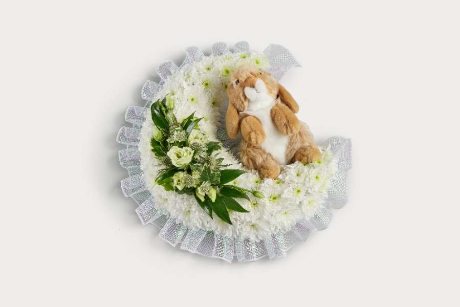 Bunny with crescent moon