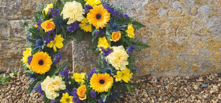 Sympathy Card And Funeral Flower