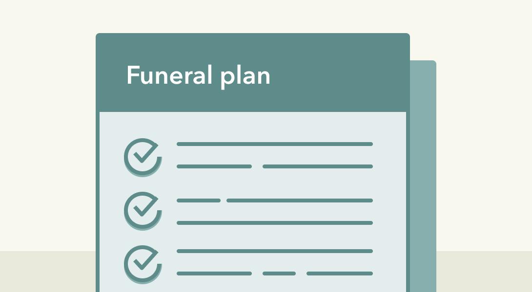 Check if they had a funeral plan or over 50's life insurance illustration 