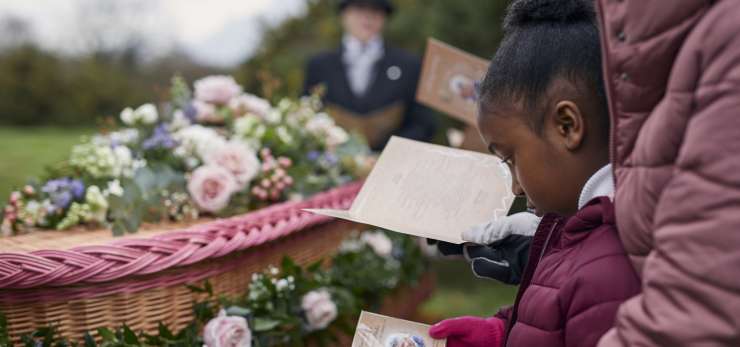 Young girl at a natural funeral