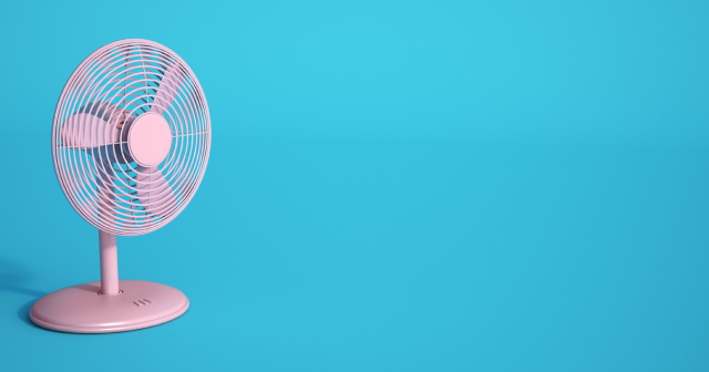 Electric fan for coping with hot flush during the menopause