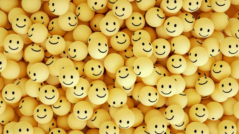 Smiley faces on ping pong balls