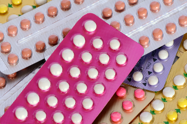 Multiple packets of different contraceptive pills