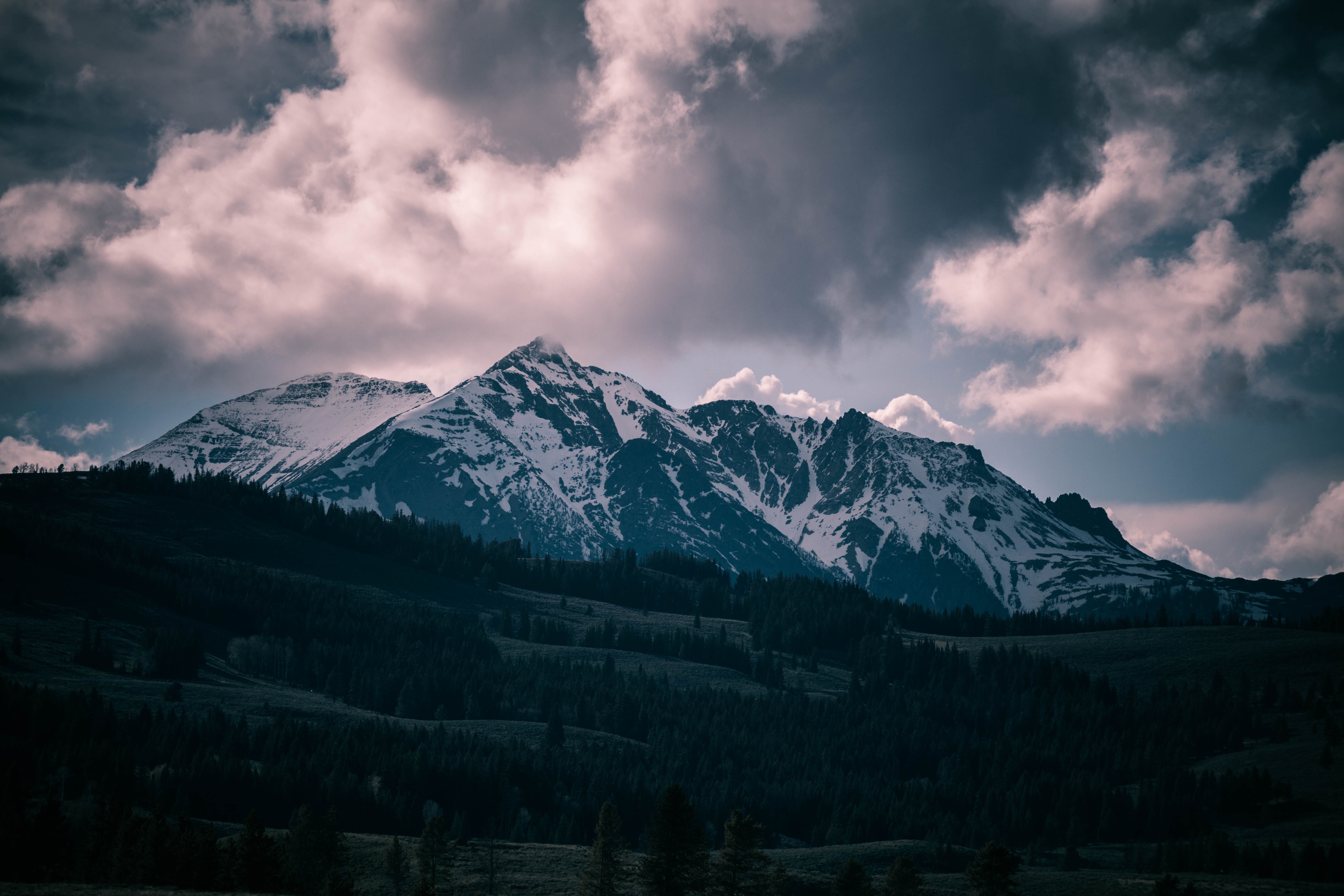 Storm clouds and mountains