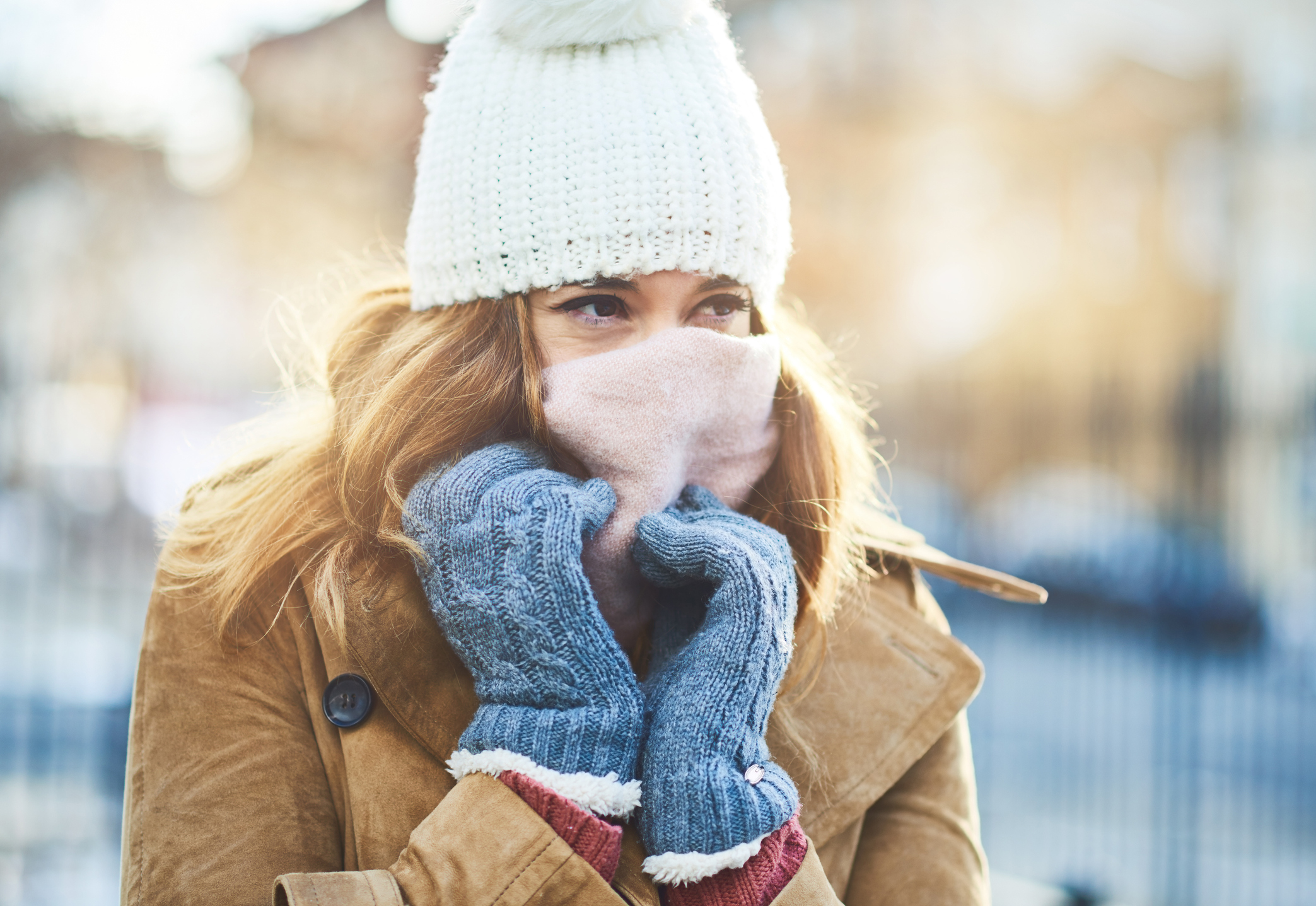 Woman in winter clothing