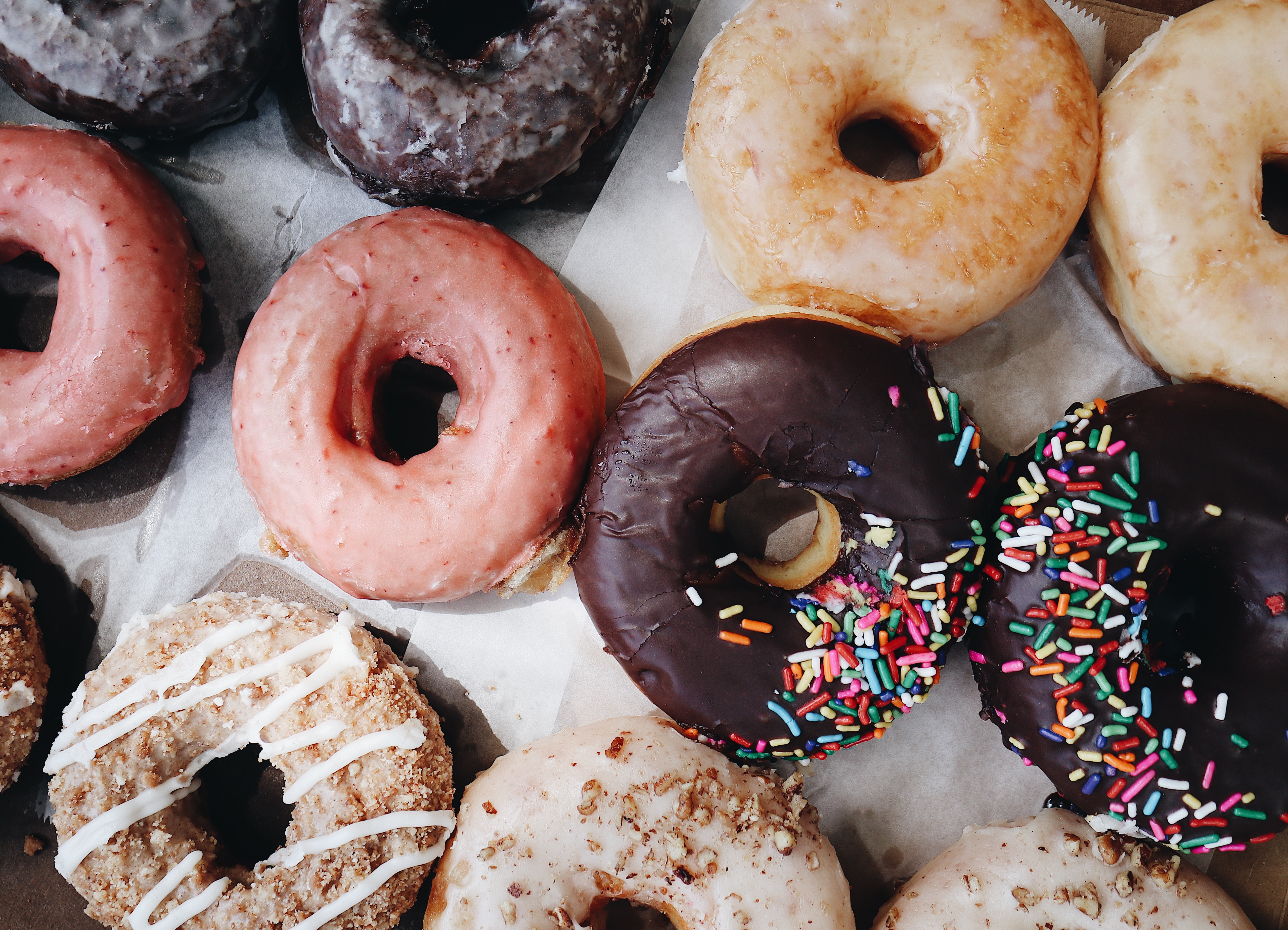 An assortment of doughnuts