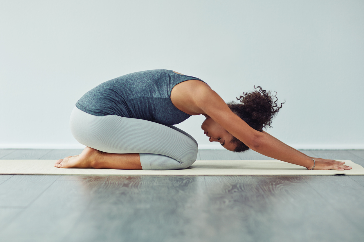 Woman practicing yoga