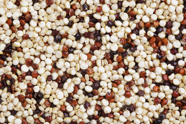 Close up shot of quinoa