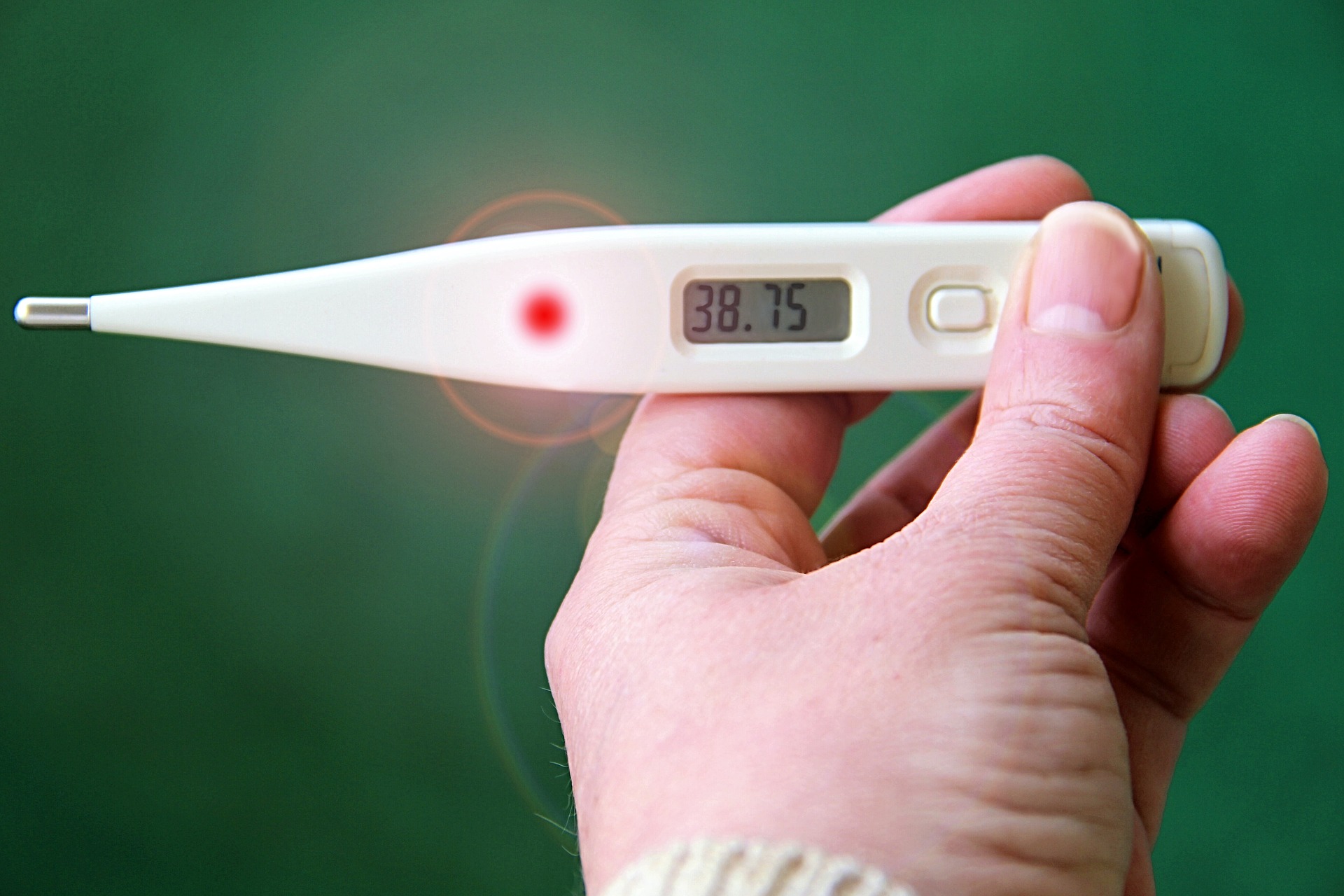 Closeup of a thermometer