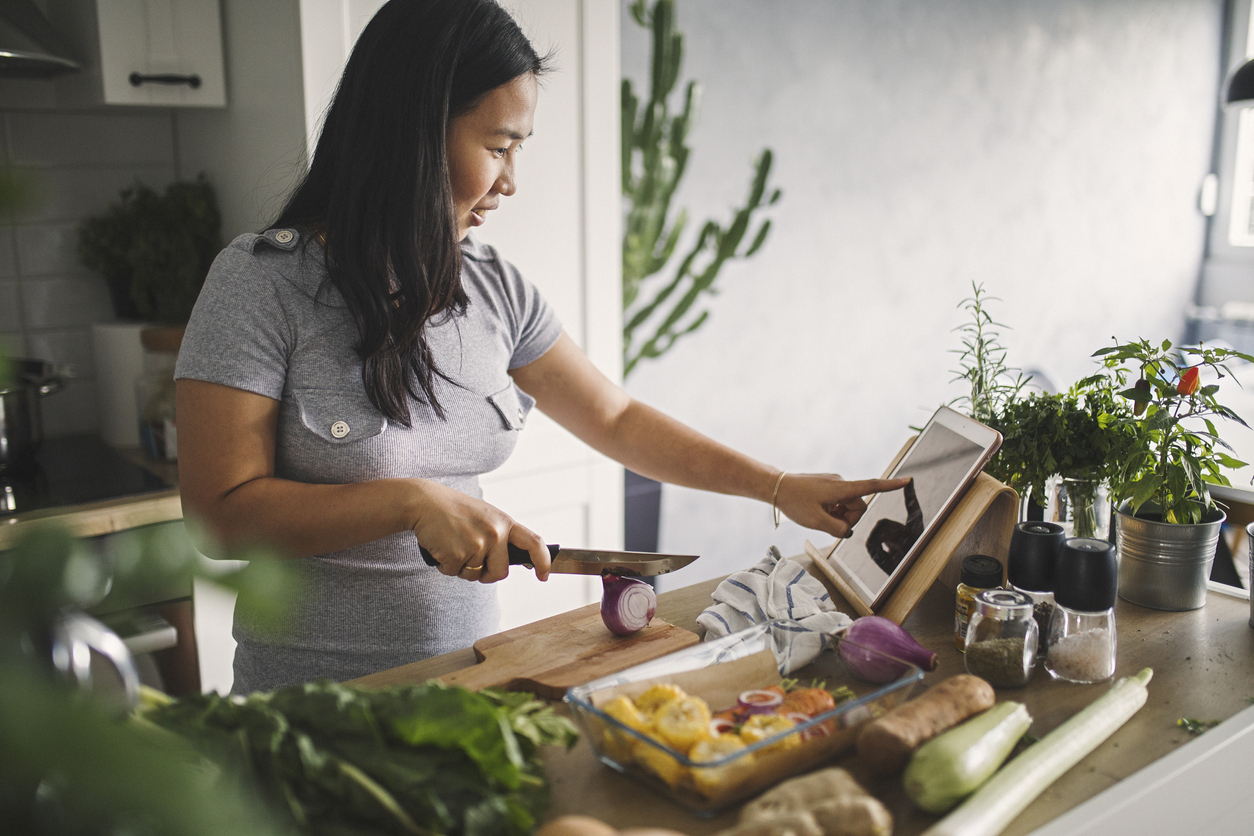 Woman preparing food