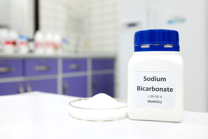 Bottle of sodium bicarbonate
