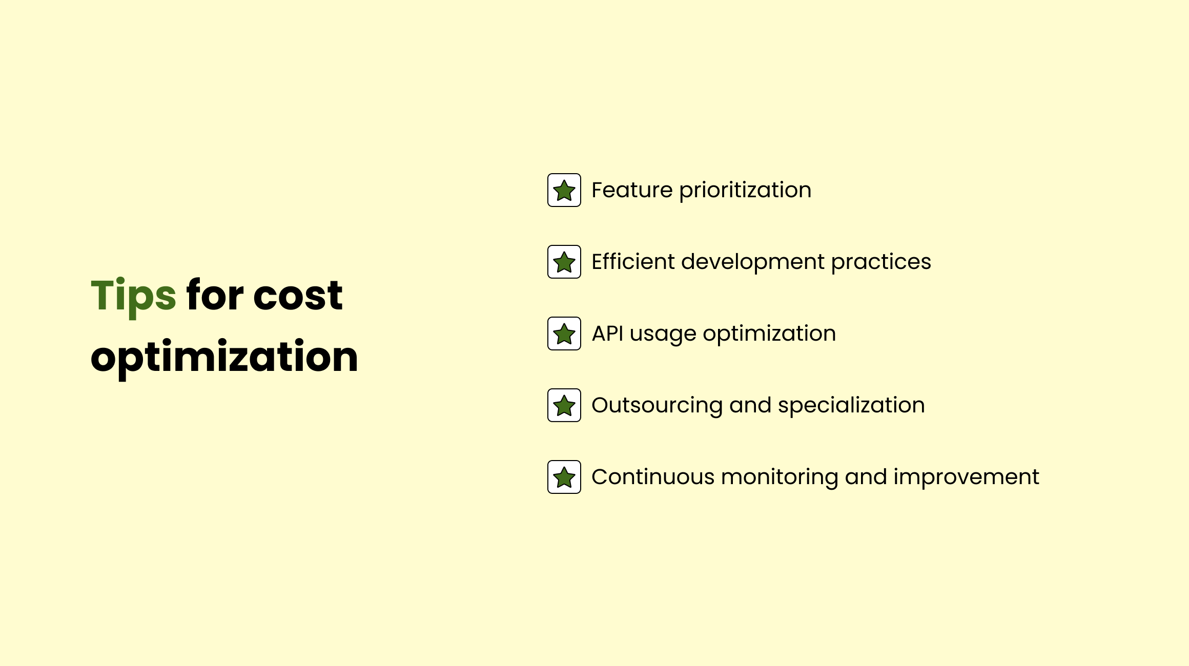 Tips for Cost Optimization