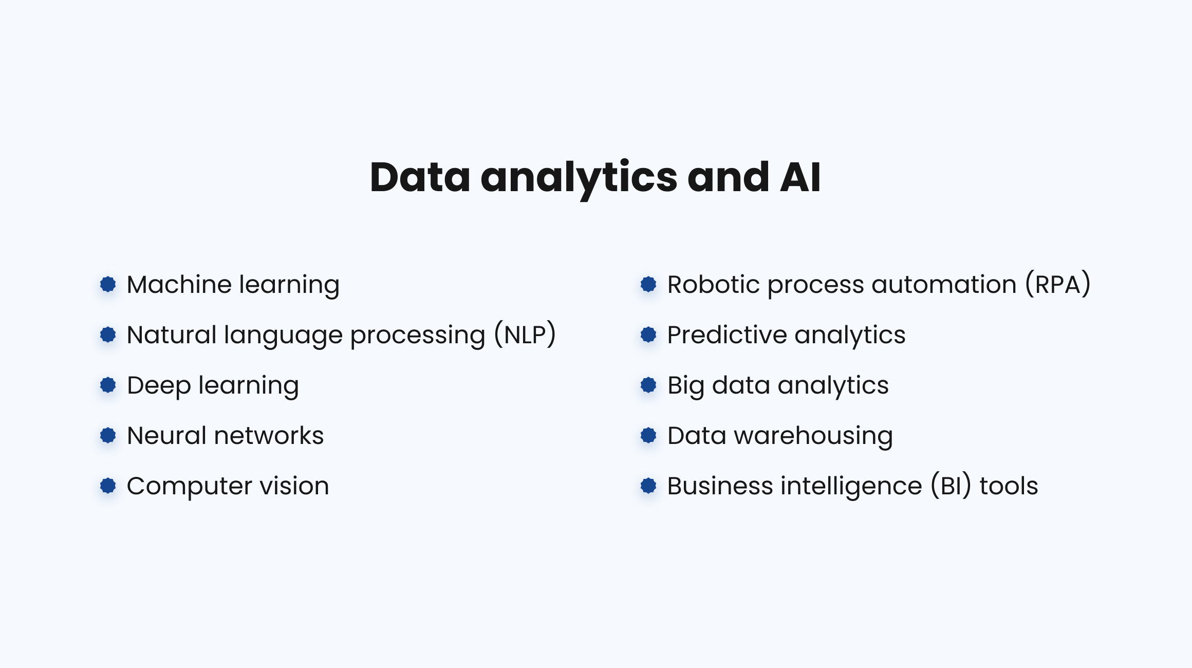 Data analytics and AI