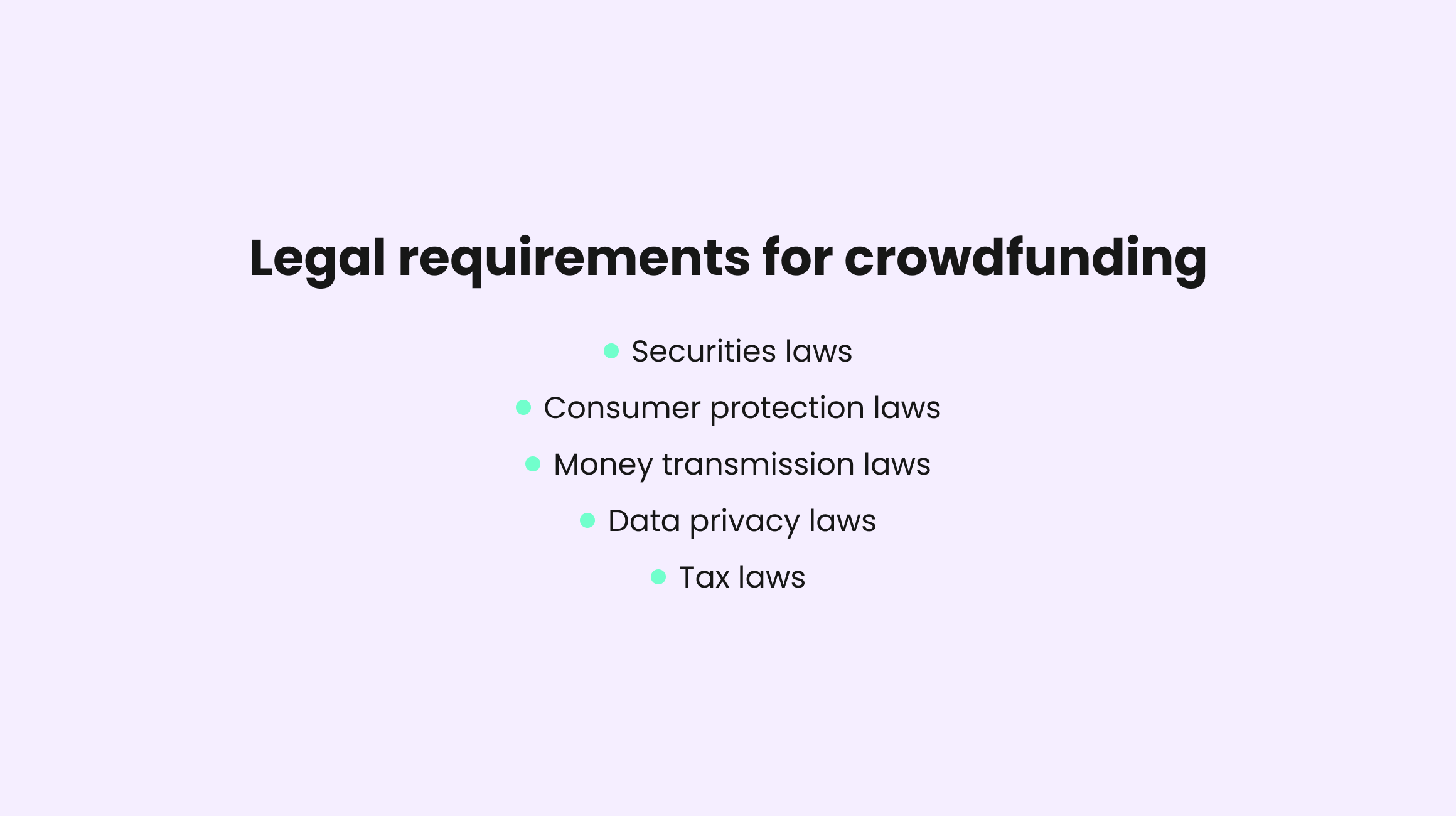Legal and regulatory requirements