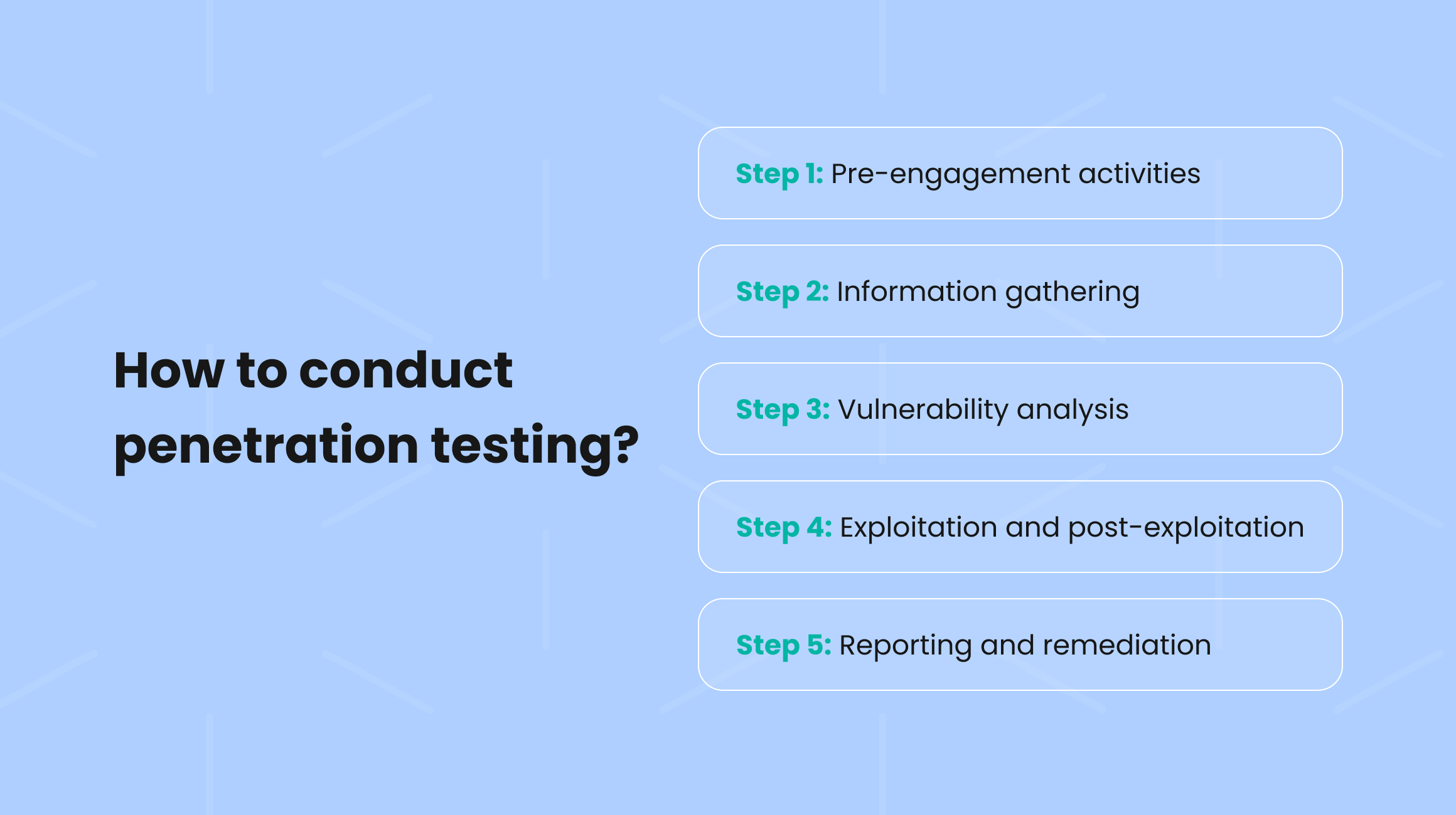 Penetration testing steps