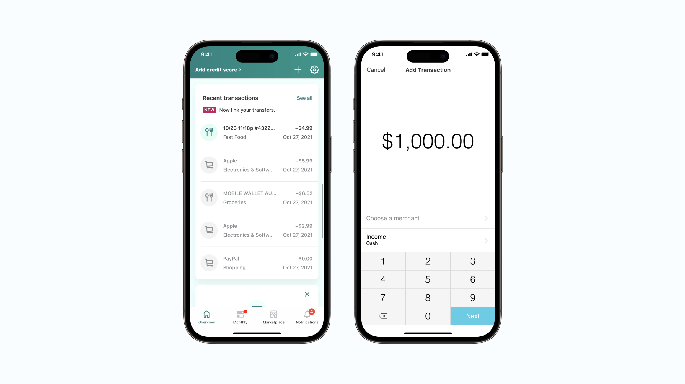 Expense tracking