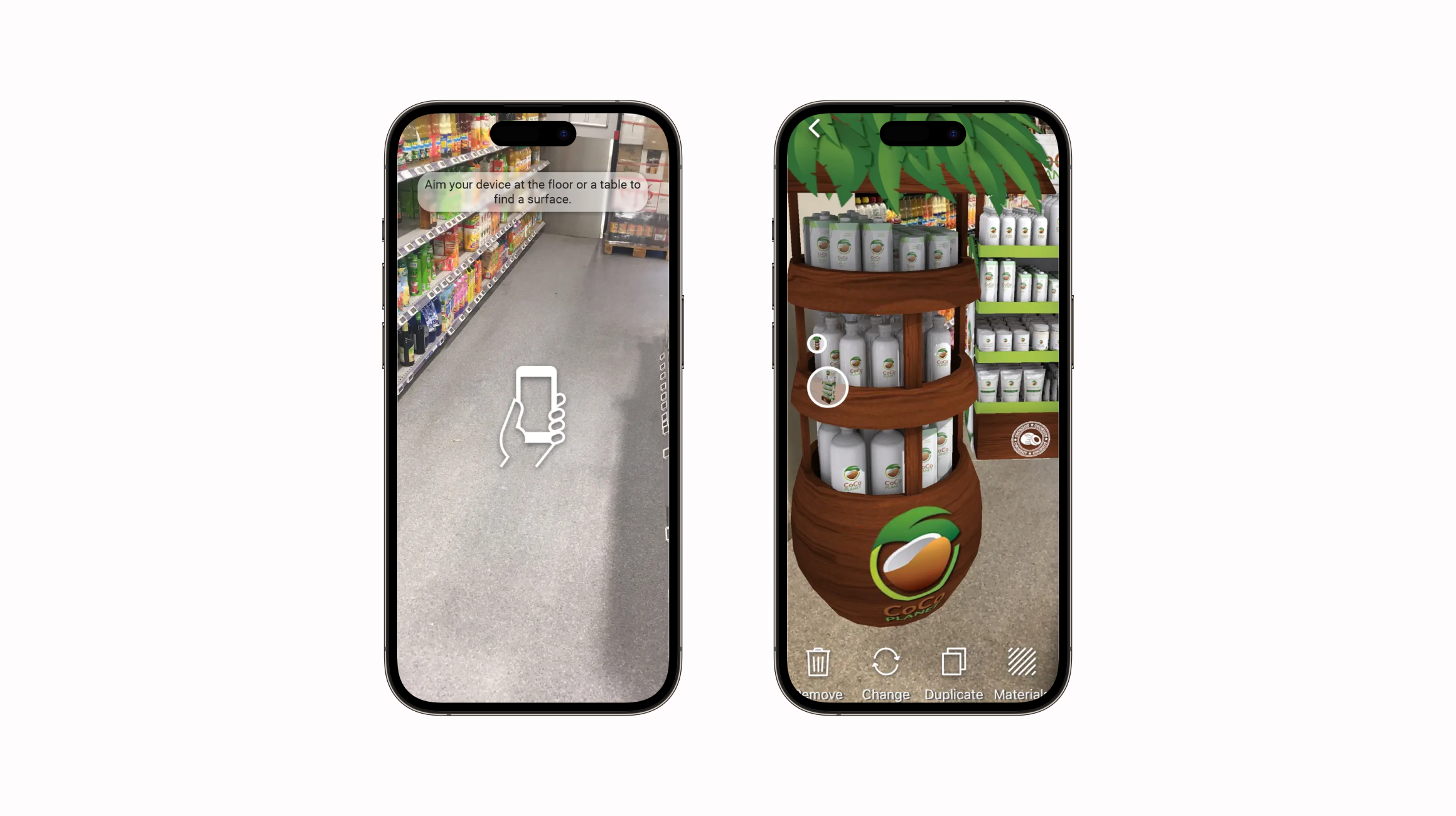 Augment app screens
