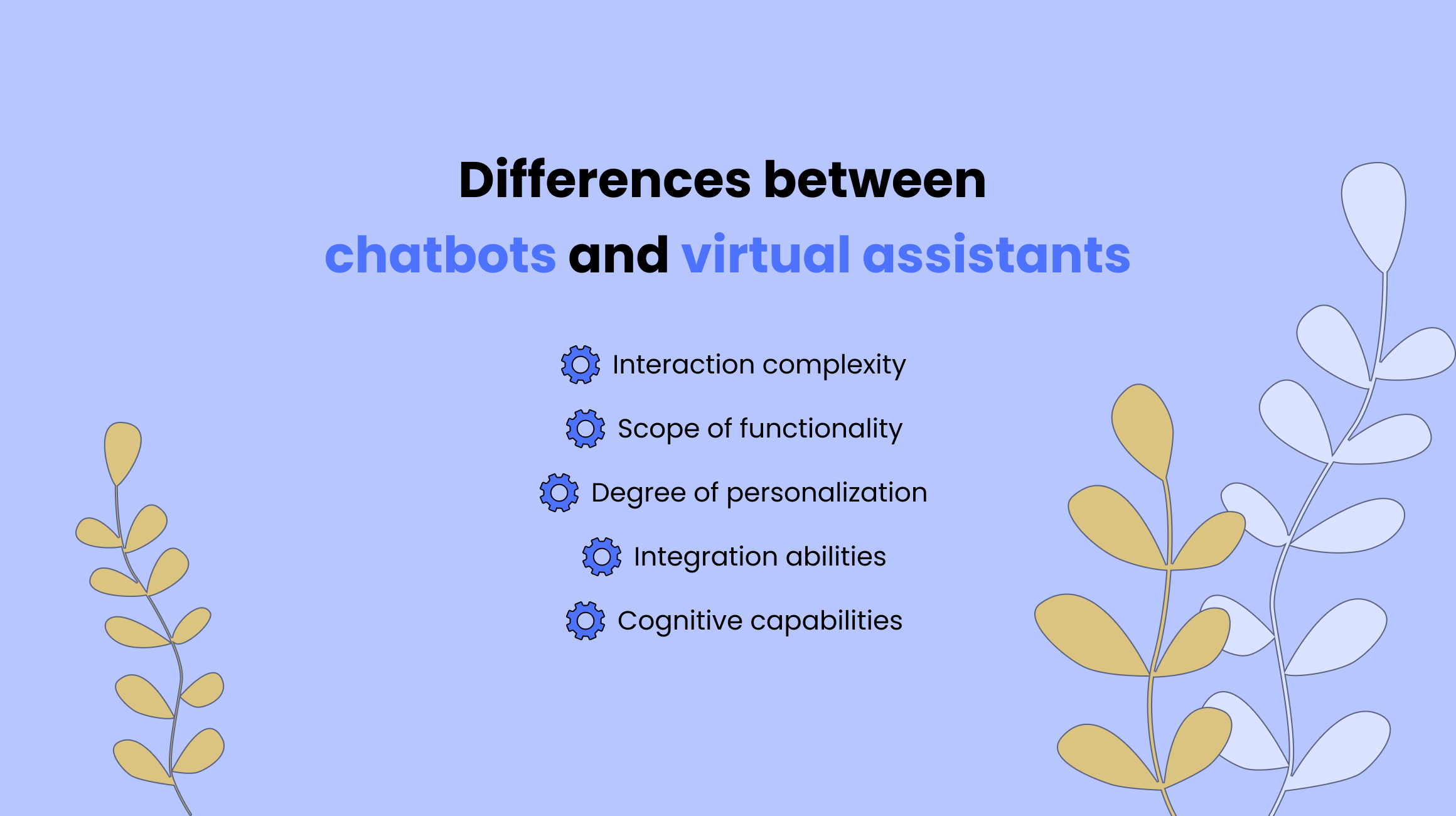 Differences between chatbots and virtual assistants