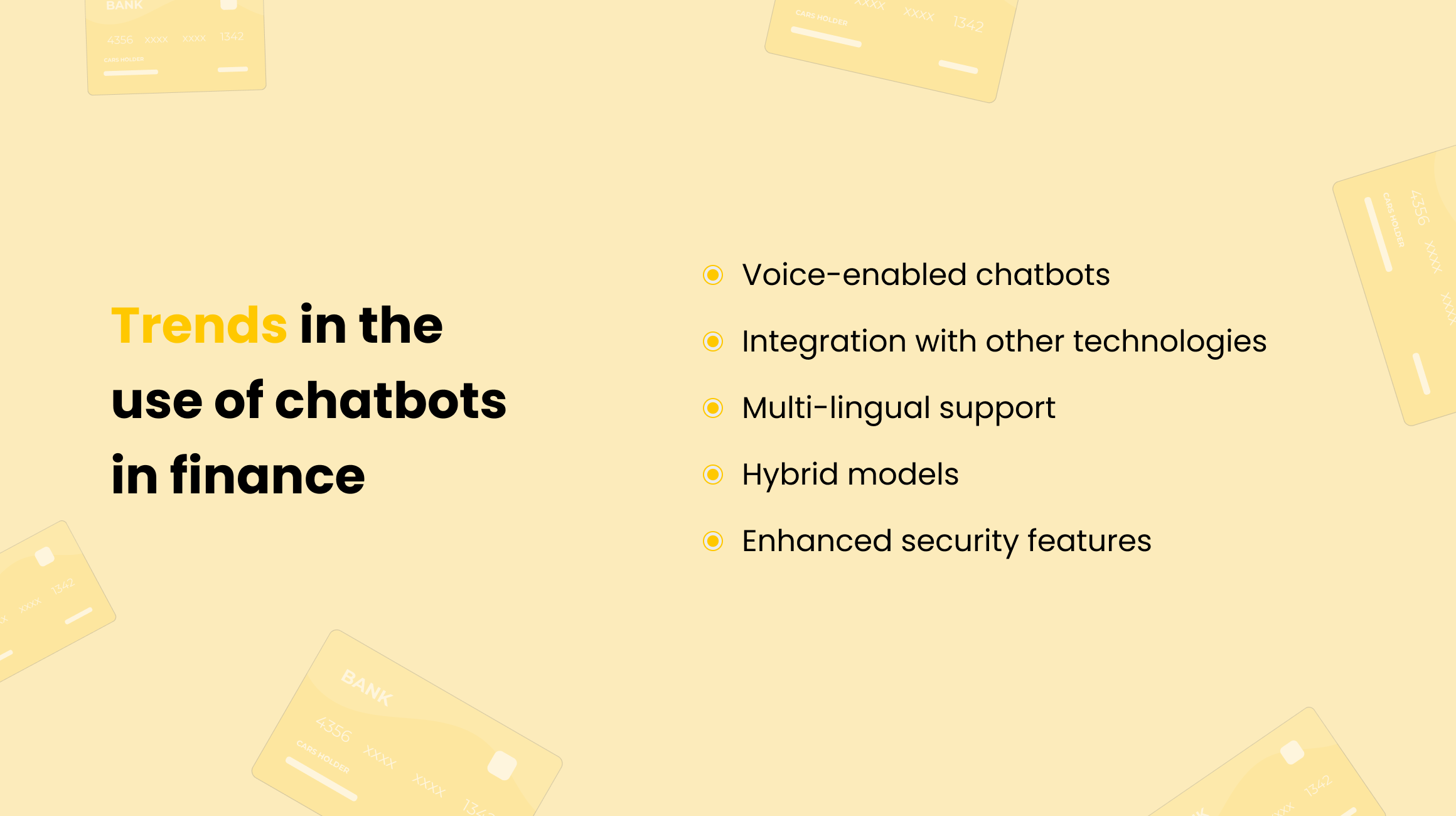 Trends in the Use of Chatbots in Finance