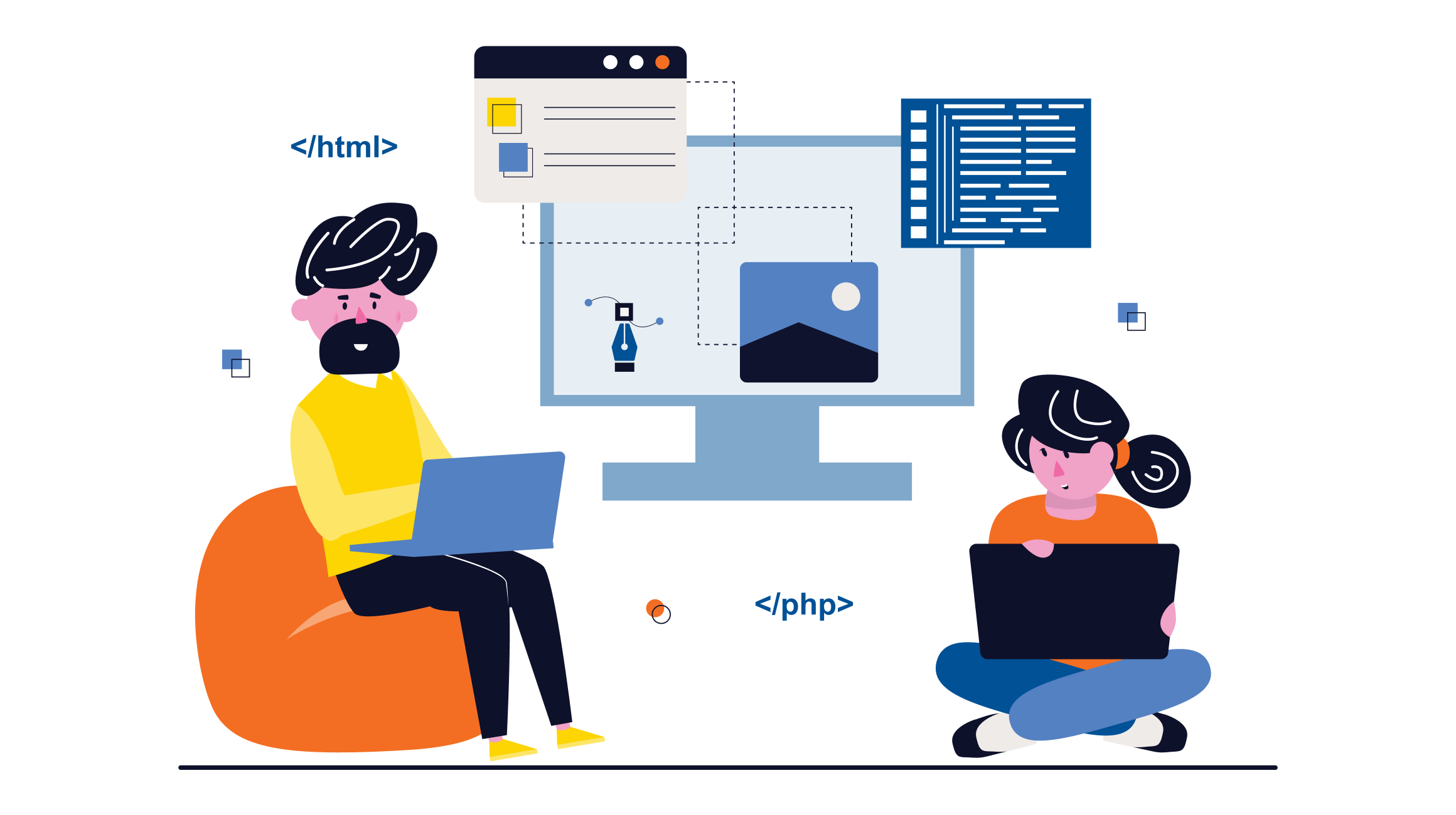 Chatting Website Illustration
